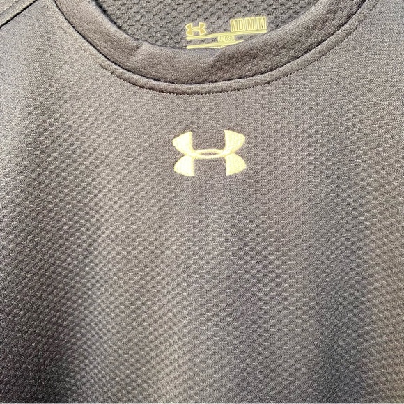 Under Armour Thermal Shirt Men’s M Blue Long Sleeve Waffle Knit All Season Gear - Picture 2 of 10